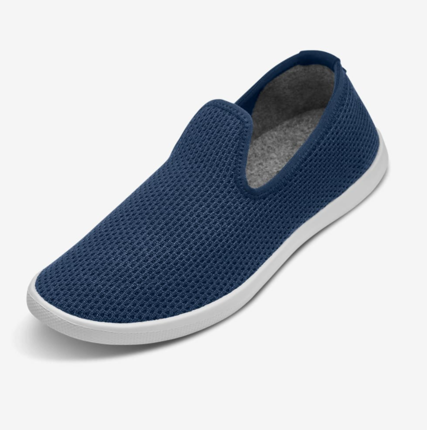 Blue slip-on shoes